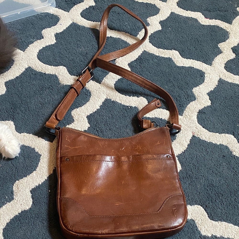 Frye Leather Bag with Tan Details